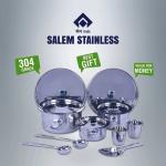 SAIL Salem Stainless 10 Pcs Tope Dinner Set