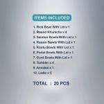 SAIL Salem Stainless 20 Pcs  Salad Dinner Set