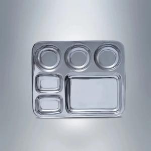 SAIL Salem Stainless Rectangular 6 in 1 Compartment Plate