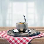 Spicy Soup Bowl with Saucer & Spoon Set Of 4
